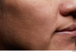 Face Mouth Nose Cheek Skin Woman Slim Studio photo references